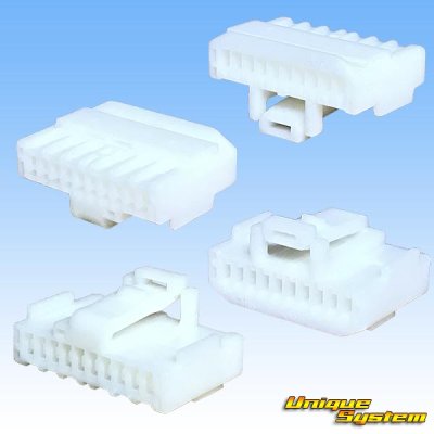 Photo2: [Yazaki Corporation] 050-type non-waterproof 10-pole female-coupler & terminal set (for Toyota door mirror switches, etc)