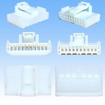 Photo3: [Yazaki Corporation] 050-type non-waterproof 10-pole female-coupler & terminal set (for Toyota door mirror switches, etc)