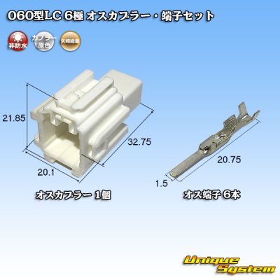 Photo1: [Yazaki Corporation] 060-type LC (HLC) non-waterproof 6-pole male-coupler & terminal set