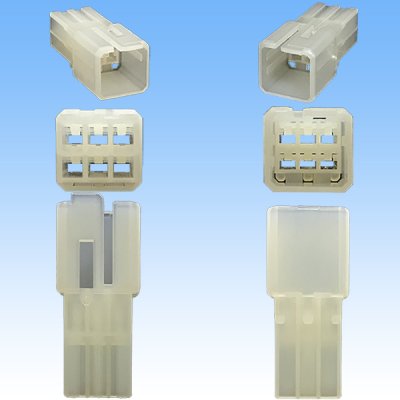 Photo3: [Yazaki Corporation] 090-type I non-waterproof 6-pole male-coupler type-1