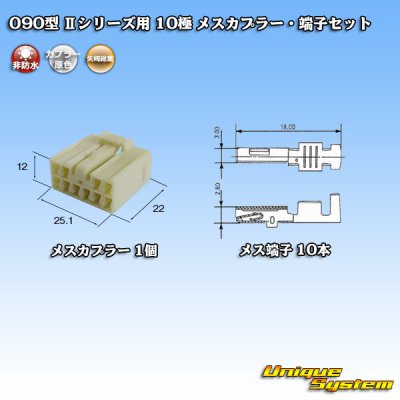 Photo4: [Yazaki Corporation] 090-type II non-waterproof 10-pole female-coupler & terminal set
