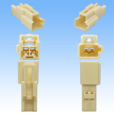 Photo3: [Yazaki Corporation] 090-type II non-waterproof 2-pole male-coupler type-3 (no bracket)