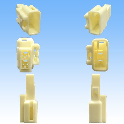 Photo3: [Yazaki Corporation] 090-type II non-waterproof 2-pole male-coupler & terminal set type-5 vertical-type