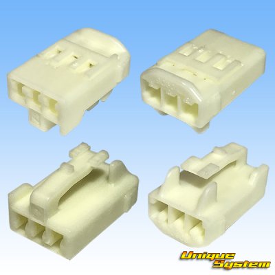 Photo2: [Yazaki Corporation] 090-type II non-waterproof 3-pole female-coupler & terminal set