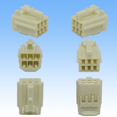 Photo2: [Yazaki Corporation] 090-type II non-waterproof 6-pole female-coupler & terminal set type-2