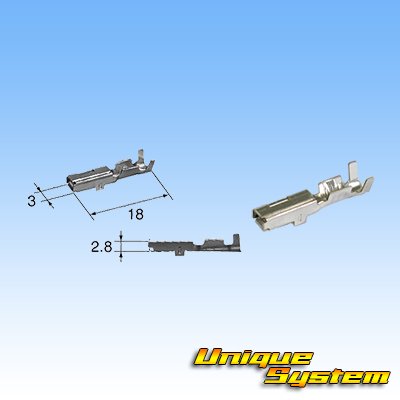 Photo3: [Yazaki Corporation] 090-type II non-waterproof 2-pole female-coupler & terminal set type-4