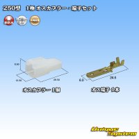 [Yazaki Corporation] 250-type CN (A) non-waterproof 1-pole male-coupler & terminal set