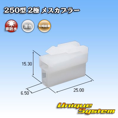 Photo1: [Yazaki Corporation] 250-type CN (A) non-waterproof 2-pole female-coupler