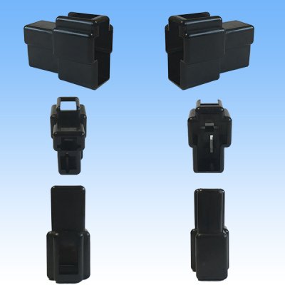 Photo2: [Yazaki Corporation] 250-type CN (A) non-waterproof 2-pole male-coupler & terminal set (black)