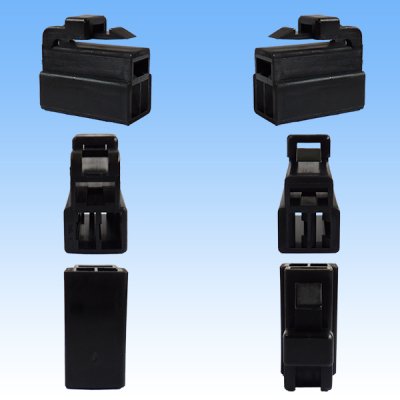 Photo2: [Yazaki Corporation] 250-type CN (A) non-waterproof 3-pole female-coupler & terminal set (black)