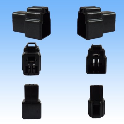 Photo2: [Yazaki Corporation] 250-type CN (A) non-waterproof 3-pole male-coupler & terminal set (black)