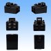 Photo2: [Yazaki Corporation] 250-type CN (A) non-waterproof 4-pole female-coupler & terminal set (black) (2)