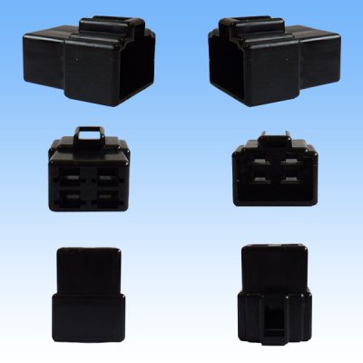 Photo2: [Yazaki Corporation] 250-type CN (A) non-waterproof 4-pole male-coupler (black)