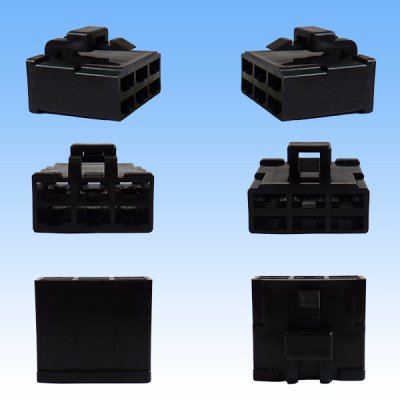 Photo2: [Yazaki Corporation] 250-type CN (A) non-waterproof 6-pole female-coupler & terminal set (black)