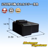 [Yazaki Corporation] 250-type CN (A) non-waterproof 6-pole male-coupler (black)