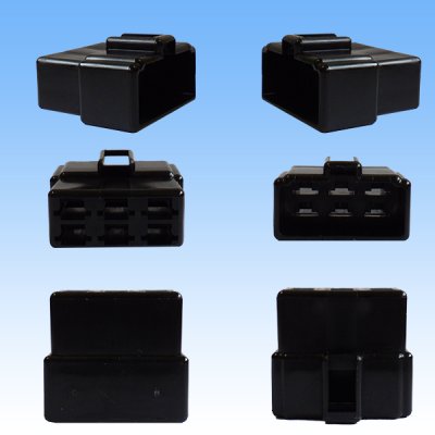 Photo2: [Yazaki Corporation] 250-type CN (A) non-waterproof 6-pole coupler & terminal set (black)