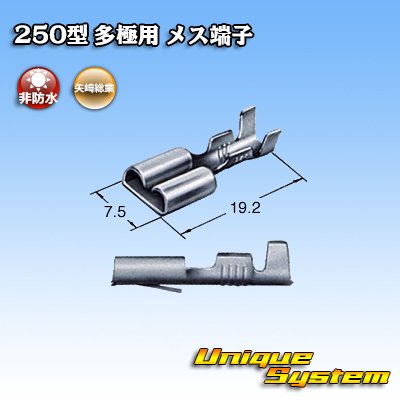 Photo3: [Furukawa Electric] 250-type series non-waterproof female-terminal for turn signal relay coupler