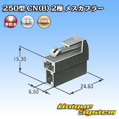 Photo4: [Yazaki Corporation] 250-type CN (B) non-waterproof 2-pole female-coupler