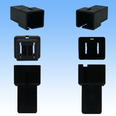 Photo3: [Yazaki Corporation] 305-type (for fusible link electric wires, etc) non-waterproof 2-pole male-coupler (black)