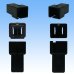 Photo3: [Yazaki Corporation] 305-type (for fusible link electric wires, etc) non-waterproof 2-pole male-coupler & terminal set (black) (3)