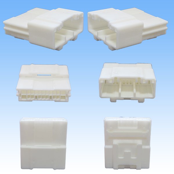 Photo2: [Sumitomo Wiring Systems] 025 + 060-type TS hybrid non-waterproof 20-pole male-coupler (2)