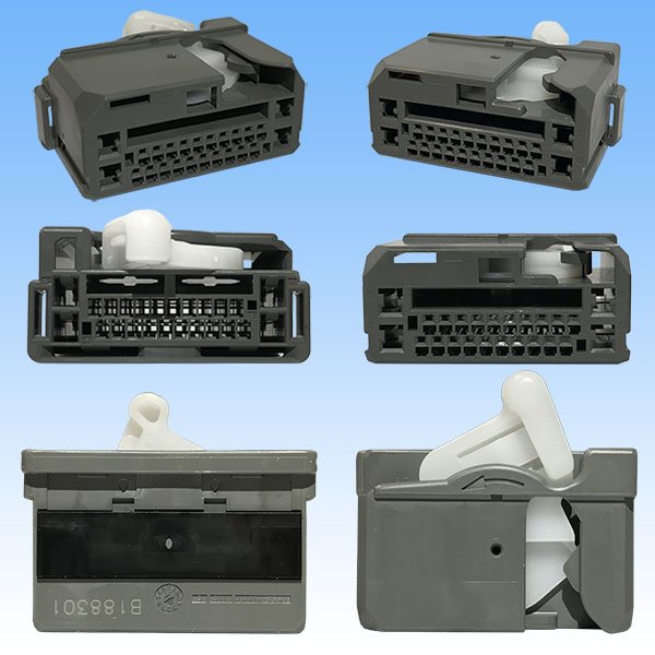 Photo3: [JAE Japan Aviation Electronics] 025 + 090-type MX34 hybrid non-waterproof 24-pole female-coupler (3)