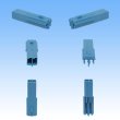 Photo2: [Sumitomo Wiring Systems] 050-type HC non-waterproof 2-pole female-coupler & terminal set (blue) (2)