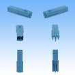 Photo2: [Sumitomo Wiring Systems] 050-type HC non-waterproof 2-pole female-coupler (blue) (2)