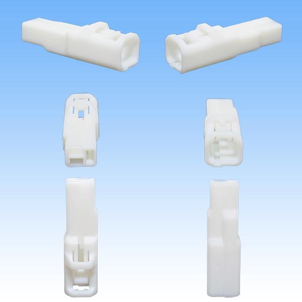 Photo2: [Sumitomo Wiring Systems] 050-type HC non-waterproof 3-pole male-coupler (white) (2)
