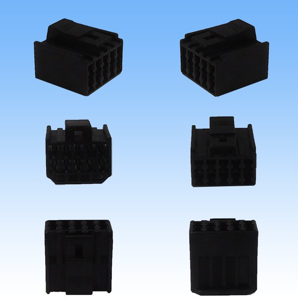 Photo2: [Sumitomo Wiring Systems] 090-type HM non-waterproof 10-pole female-coupler & terminal set (black) (2)