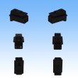 Photo2: [Sumitomo Wiring Systems] 090-type HM non-waterproof 2-pole female-coupler & terminal set (black) (2)