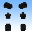 Photo2: [Sumitomo Wiring Systems] 090-type HM non-waterproof 3-pole female-coupler & terminal set (black) (2)