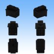 Photo2: [Sumitomo Wiring Systems] 090-type HM non-waterproof 6-pole female-coupler & terminal set (black) (2)