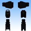 Photo2: [Sumitomo Wiring Systems] 250-type ETN non-waterproof 2-pole male-coupler (black) (2)