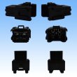 Photo2: [Sumitomo Wiring Systems] 250-type ETN non-waterproof 4-pole coupler & terminal set (black) (2)