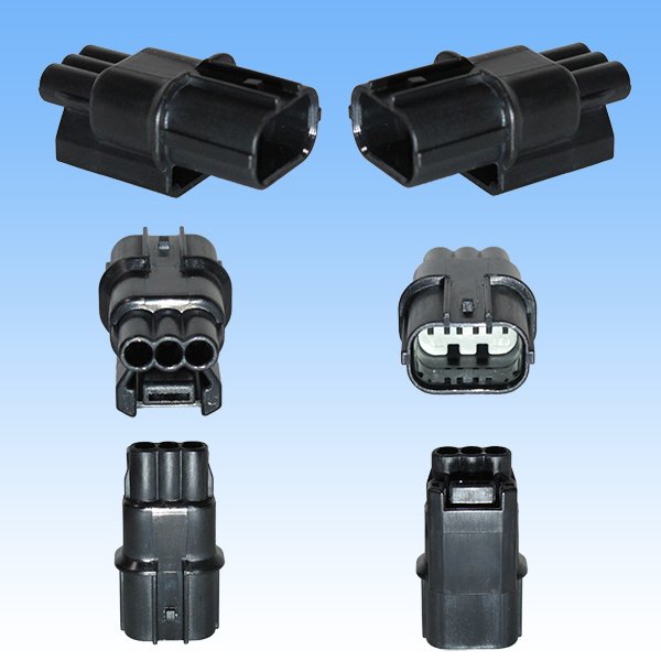 Photo2: [Sumitomo Wiring Systems] 040-type HX waterproof 3-pole coupler & terminal set with retainer type-1 (2)