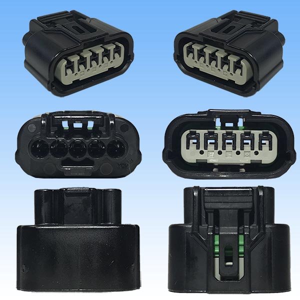 Photo3: [Sumitomo Wiring Systems] 040-type HX waterproof 5-pole female-coupler & terminal set with retainer (3)