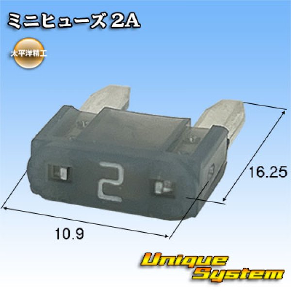 Photo1: [PEC JAPAN] mini-fuse 2A (gray) (1)