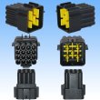 Photo2: [Furukawa Electric] 090-type RFW waterproof 16-pole coupler & terminal set (black) with retainer (2)