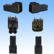 Photo2: [Furukawa Electric] 090-type RFW waterproof 4-pole coupler & terminal set (black) with retainer (2)