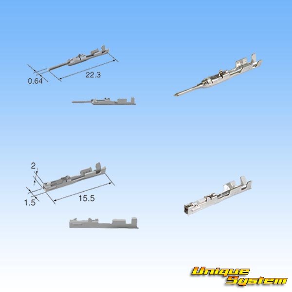 Photo4: [Sumitomo Wiring Systems] 025-type HE non-waterproof 2-pole coupler & terminal set (4)