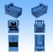 Photo2: [JAE Japan Aviation Electronics] 025-type MX34 non-waterproof 8-pole female-coupler & terminal set type-1 (blue) (2)