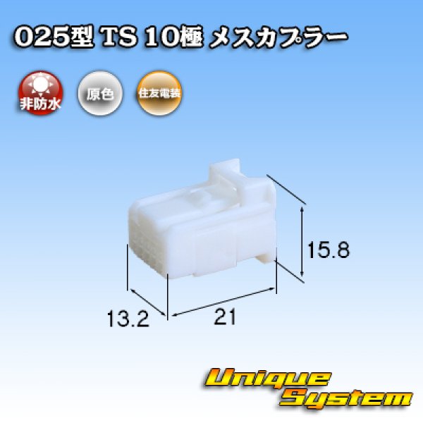 Photo1: [Sumitomo Wiring Systems] 025-type TS non-waterproof 10-pole female-coupler (1)