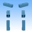 Photo2: [Sumitomo Wiring Systems] 050-type HB non-waterproof 2-pole female-coupler (blue) (2)