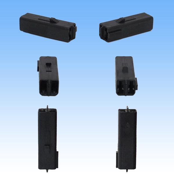 Photo3: [Sumitomo Wiring Systems] 050-type HB non-waterproof 2-pole coupler & terminal set (black) (3)