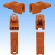 Photo2: [Sumitomo Wiring Systems] 050-type HB non-waterproof 2-pole male-coupler & terminal set (orange) (2)