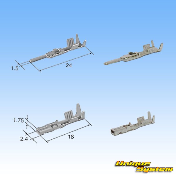 Photo6: [Tokai Rika] 060-type non-waterproof 10-pole coupler & terminal set (male-coupler non-Tokai Rika) (6)
