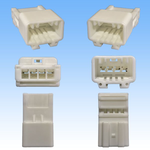 Photo3: [Sumitomo Wiring Systems] 090-type HE non-waterproof 4-pole coupler & terminal set (3)