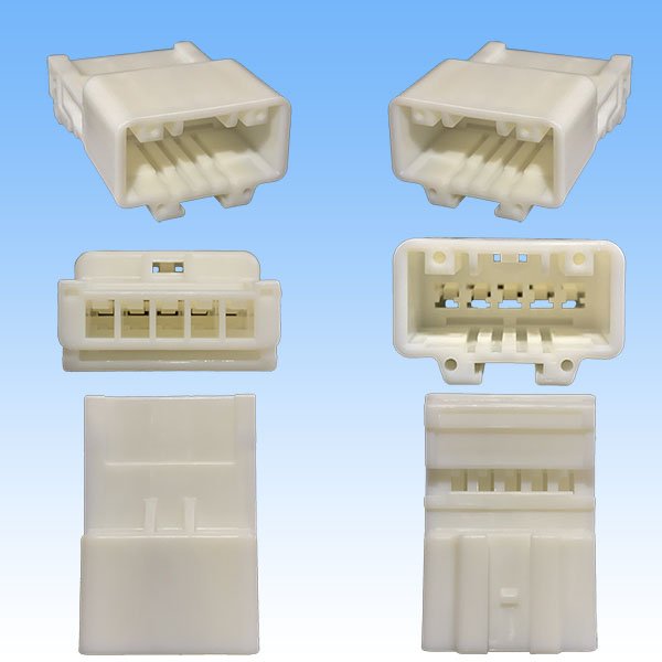 Photo3: [Sumitomo Wiring Systems] 090-type HE non-waterproof 5-pole male-coupler & terminal set (3)