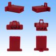 Photo3: [Sumitomo Wiring Systems] 110-type MTW non-waterproof 3-pole coupler & terminal set (red) (3)